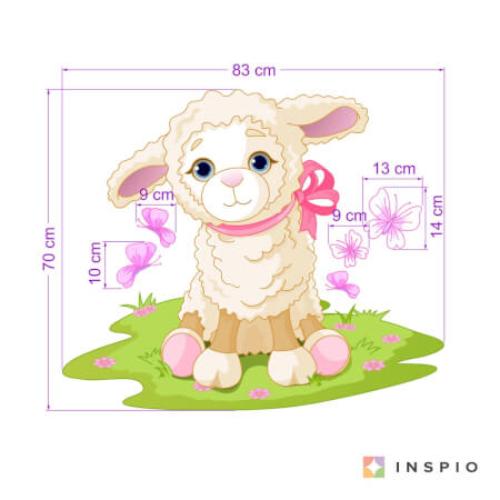 Nalepke za sobo – ovce na travniku