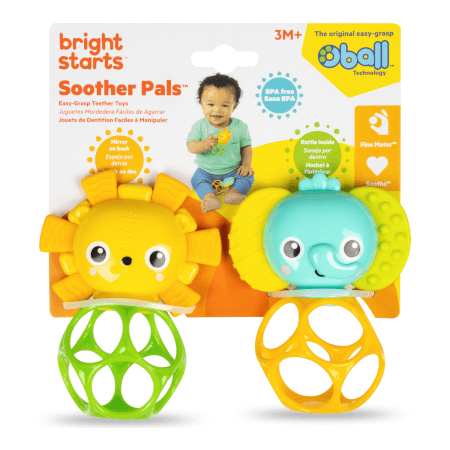 L Igrača l Soother Pals™ Easy-Grasp Teethers 2 kosa 3m+