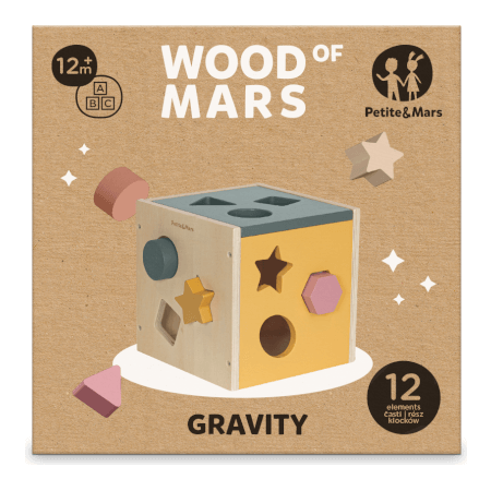 Lesena igrača za razvrščanje Gravity Wood of Mars 12m+