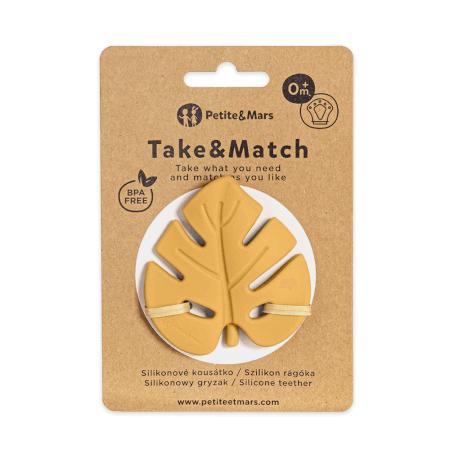 TAKE&MATCH Intense Ochre silikonsko grizalo 0m+