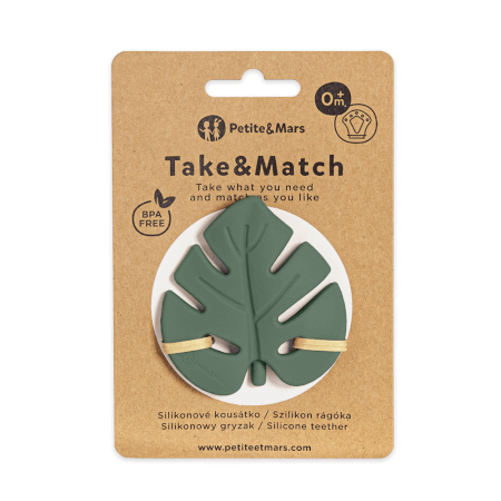 TAKE&MATCH Misty Green silikonsko grizalo 0m+