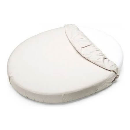 Nepremočljiva raztegljiva rjuha za ovalno otroško posteljico Soft Dream Oval 84 x 50 White