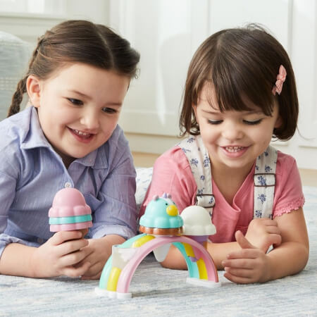 Zoo Set za zlaganje sladoleda s spreminjajočimi se barvami Sladkorne zajemalke 2r+
