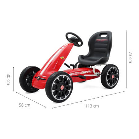 Otroški gokart Abarth rdeče barve