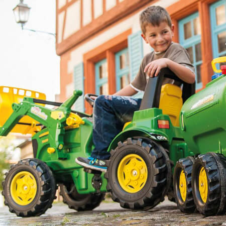 Rolly Toys John Deere Farmtrac zeleni traktorski nakladalnik s pedali