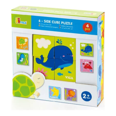 Lesene puzzle kocke za otroke Kit