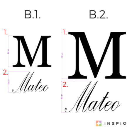 Stenske nalepke – Ime z začetnico