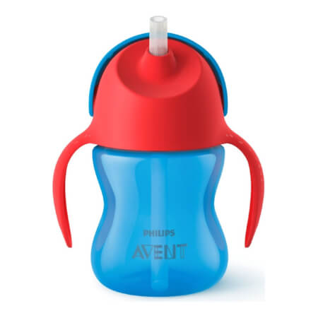 Avent Magic Mug s prilagodljivo slamico 200 ml modra