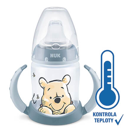 Otroška steklenička NUK Winnie the Pooh z nadzorom temperature 150 ml siva