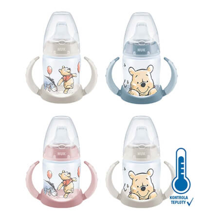 Otroška steklenička NUK Winnie the Pooh z nadzorom temperature 150 ml siva