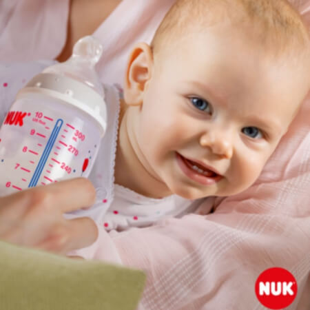 NUK First Choice steklenička za dojenčke z uravnavanjem temperature 150 ml, modra