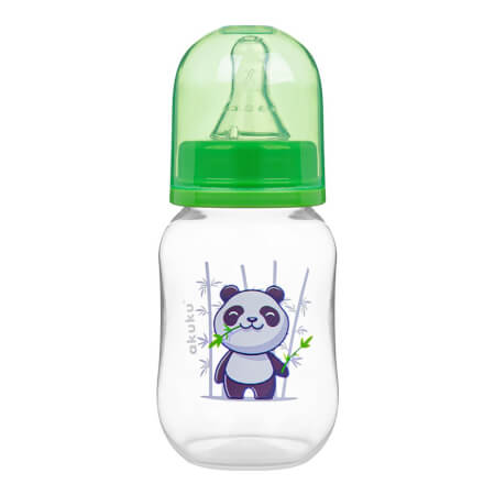 Akuku 125 ml steklenička panda zelena