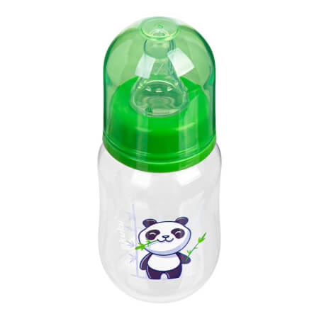 Akuku 125 ml steklenička panda zelena