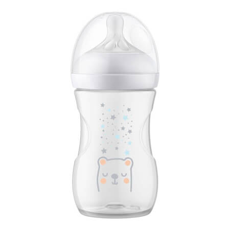 Avent Natural Response 260 ml otroška steklenička z ventilom Air Free Bear