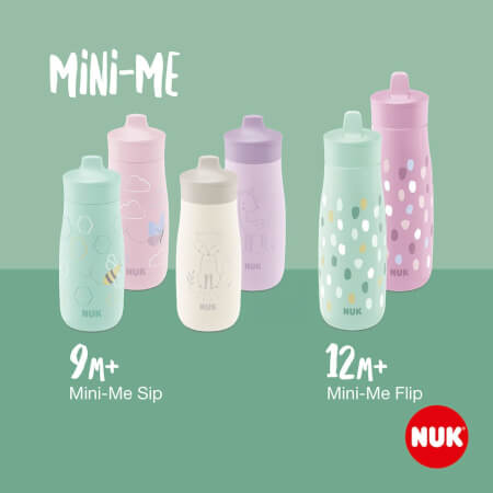 Otroška steklenička NUK Mini-Me Sip iz nerjavečega jekla 300 ml (9+ m.) bež