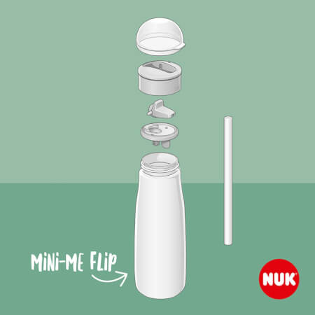 Otroška steklenička NUK Mini-Me Flip 450 ml (12+ m.) roza