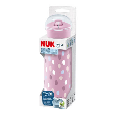 Otroška steklenička NUK Mini-Me Flip 450 ml (12+ m.) roza