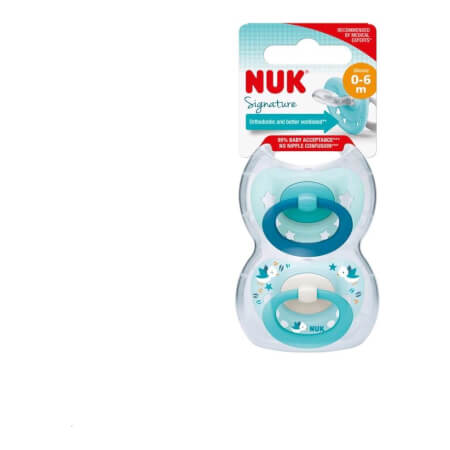 NUK Signature Dojenček 0-6m 2 kosa deček