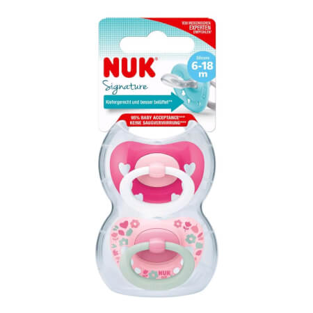 NUK Signature Dojenček za dojenčke 6-18m 2 kosa deklica