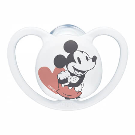 Vesolje NUK dude 0-6m Disney Mickey Mouse Bela