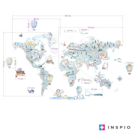 Deški potovalni zemljevid sveta