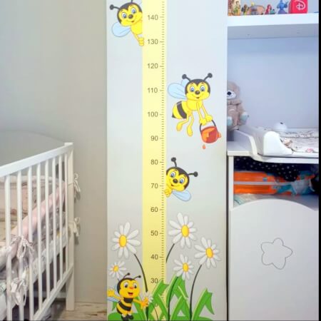 Nalepka – Meter za otroke Čebele 150 cm 