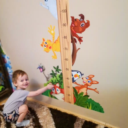 Nalepke INSPIO - otroški meter z živalmi iz živalskega vrta (150 cm)