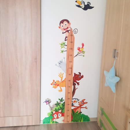 Nalepke INSPIO - otroški meter z živalmi iz živalskega vrta (150 cm)