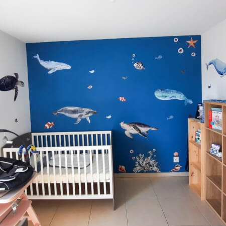 Nalepke za otroško sobo – podvodni svet