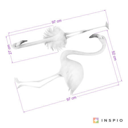 Stenska nalepka – sivi flamingi
