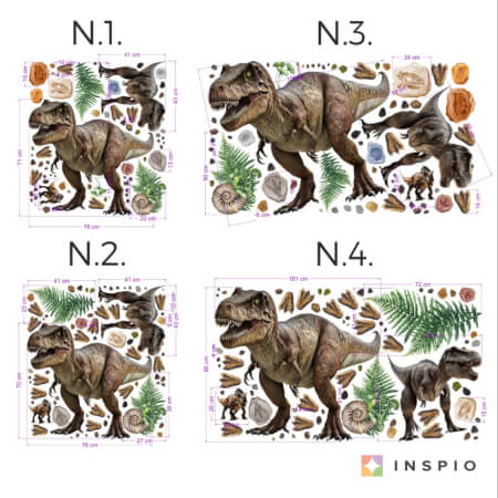 Dinozavri - Nalepka triceratopsa in tiranozavra, Razi svet dinozavrov