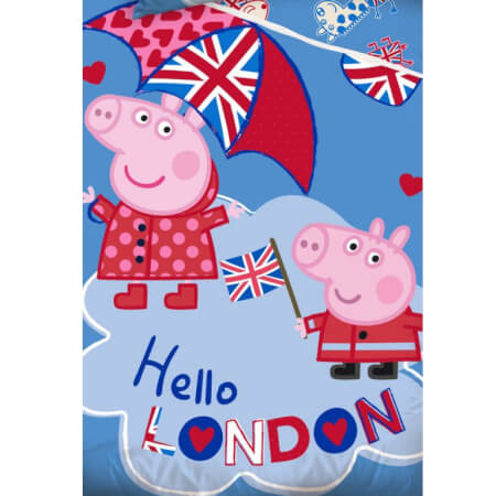 Otroška posteljna pregrinjala Peppa Pig in George v Londonu