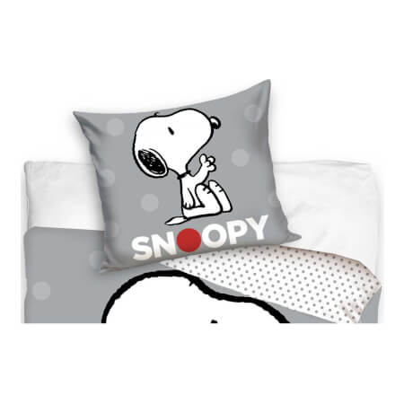 Otroška posteljnina Snoopy Grey