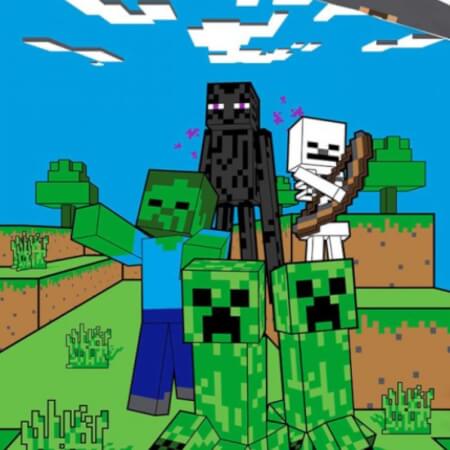 Otroška posteljnina - Minecraft Mob Monsters