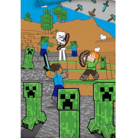 Otroška posteljica Minecraft Čas za rudarjenje