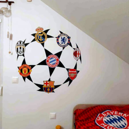 Samolepilne stenske nalepke Nogometni klubi UEFA