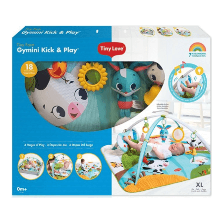 Igralna odeja s trapezom Gymini Kick & Play Tiny Farm