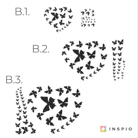 Stenske nalepke - Dekorativni metulj II