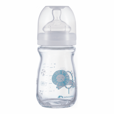 Otroška steklenička Emotion Glass 130ml 0-6m Bela