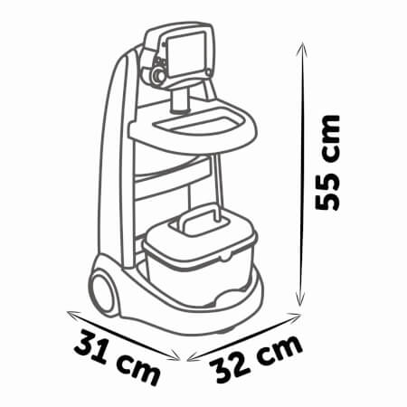 Medicinski elektronski voziček z dodatki.