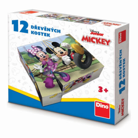 MICKEY IN MINNIE 12 lesenih kock za licenco