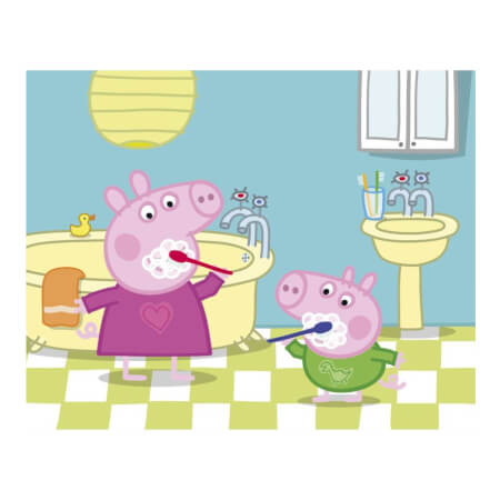 PEPPA PIG: HAPPY DAY 20 Lesene kocke z licenco