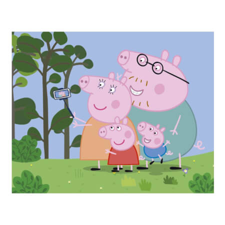 PEPPA PIG: HAPPY DAY 20 Lesene kocke z licenco