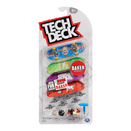 TECH DECK PRSTNA PLOŠČA V PAKETU S ŠTIRIMI PALICAMI