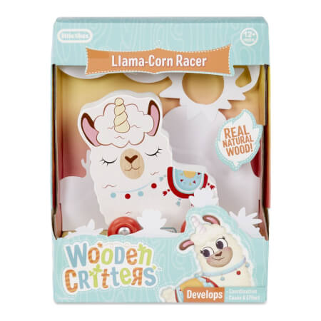 Little Tikes Wooden Critters Leseni dirkalnik, 3 vrste