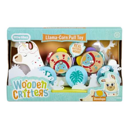 Little Tikes Wooden Critters Lesene igrače za vlečenje, 3 vrste