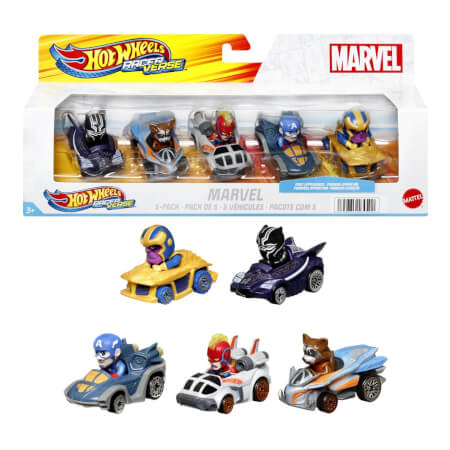 HW RACERVERSE MARVEL 5PCS AVTO